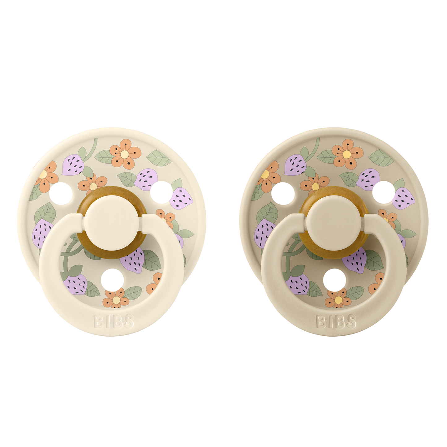 BIBS x Liberty Strawberrie/Ivory mix Colour Rund latex Str. 2