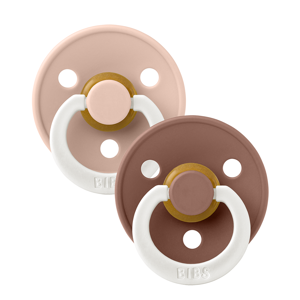 BIBS Colour GLOW Blush/woodchuck 2 stk. Latex str. 2