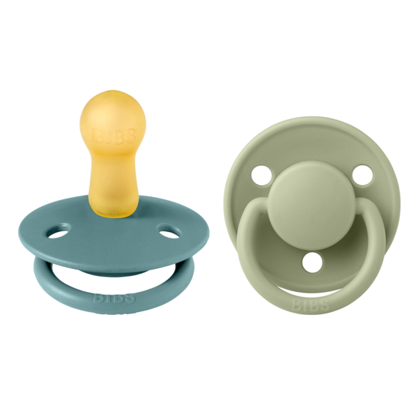 BIBS De Lux 2 PACK Rund Latex Size 2 Island Sea/Sage