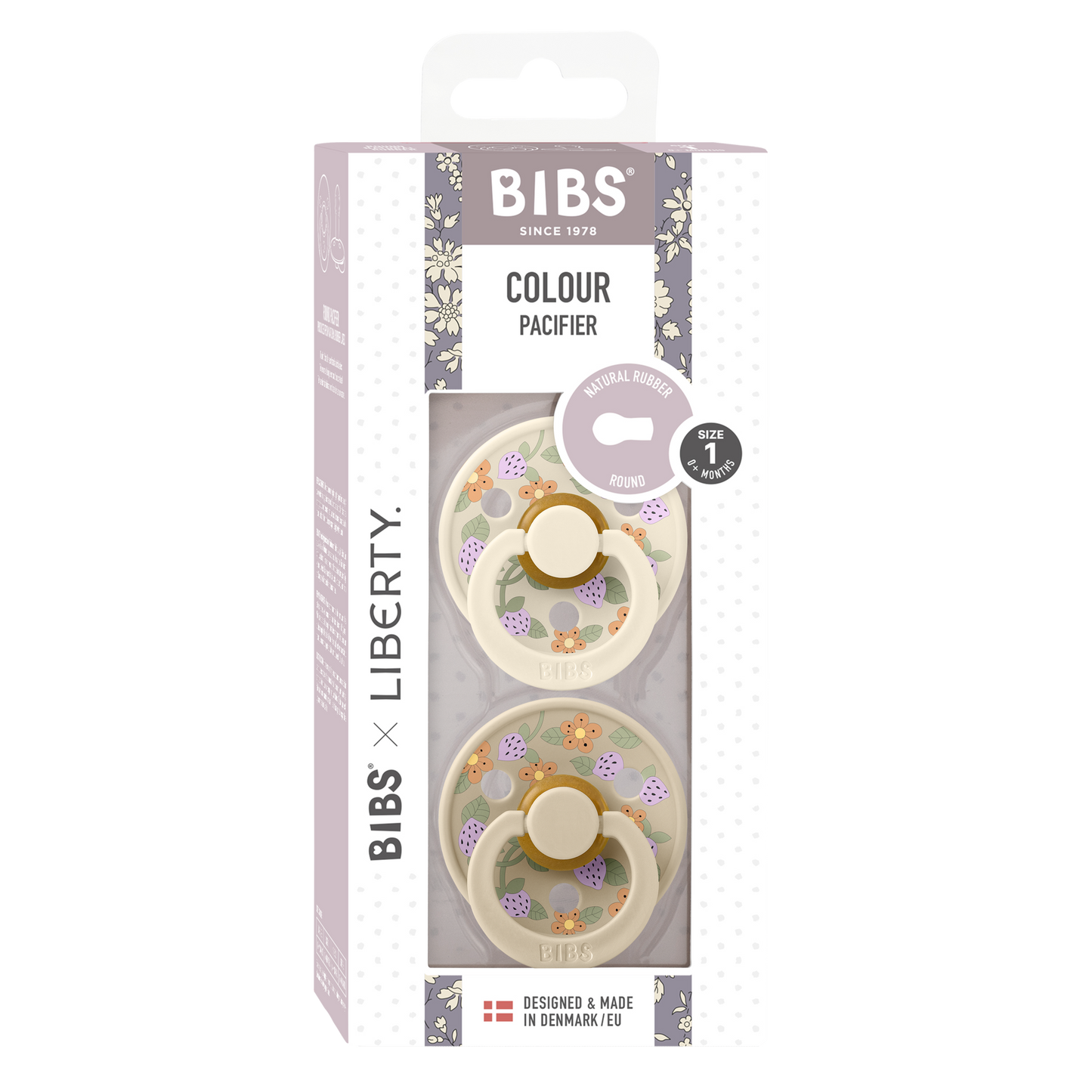 BIBS x Liberty Strawberrie/Ivory mix Colour Rund latex Str. 2