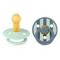 BIBS Colour Stuio Collection. Str. 2 rundt Latex suttehoved. 2 pack. Farve: Petrol mix.