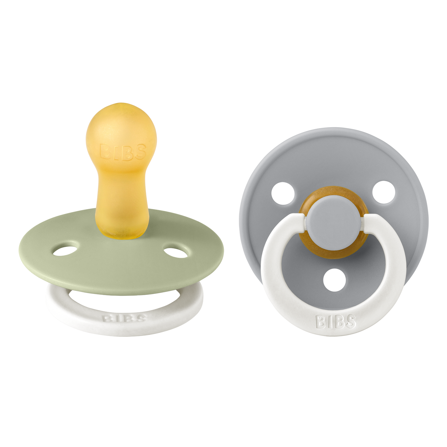 BIBS Colour  GLOW Sage/Cloud 2 stk. Latex str. 2