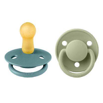 BIBS De Lux  2 PACK Rund Latex Size 2 Island Sea/Sage